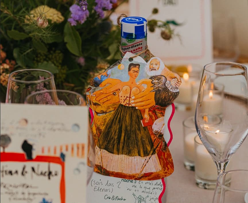Mesa de boda con detalles Bodina