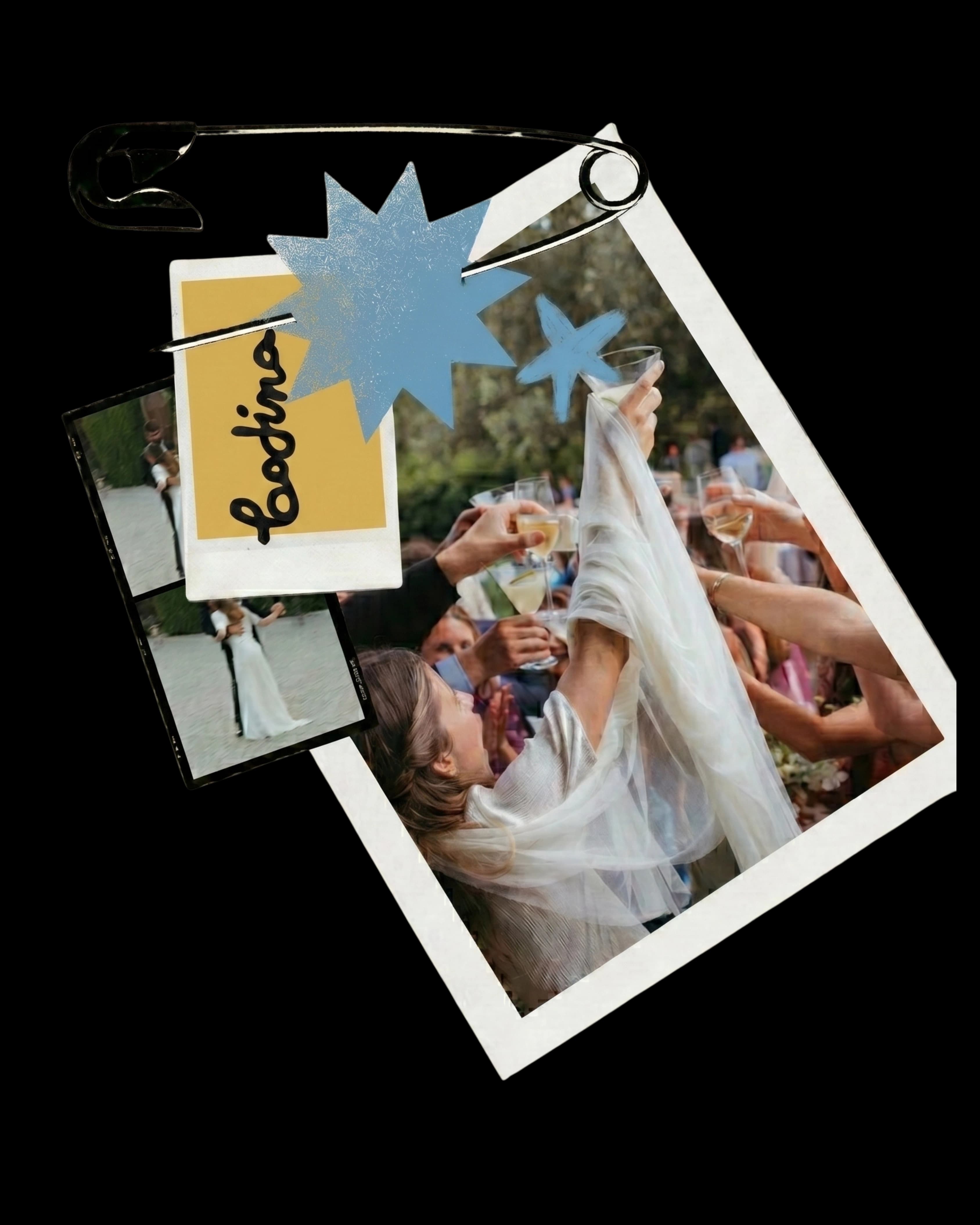Collage de fotos de boda: cómo funciona Bodina
